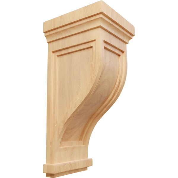 Ekena Millwork 7 1/2"W x 8"D x 17"H Charleston Mission Corbel, Red Oak COR07X08X17TRRO - main